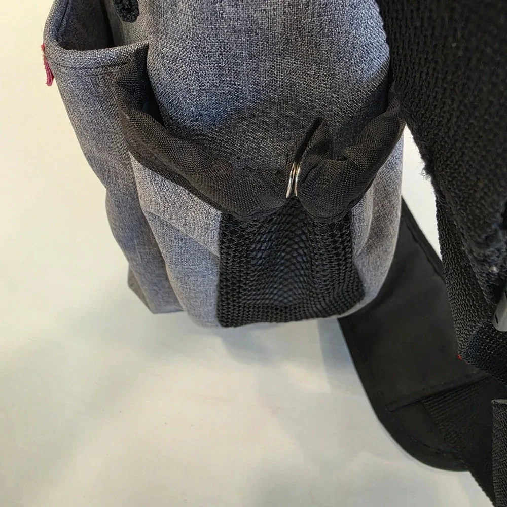 Skip Hop Heather Gray Diaper Bag Duo Signature Tote Crossbody Multi Pocket